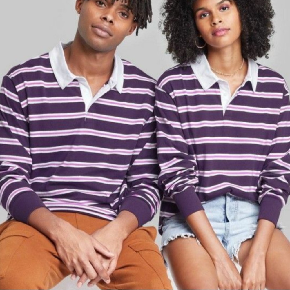 Wild Fable Purple Striped Blouse